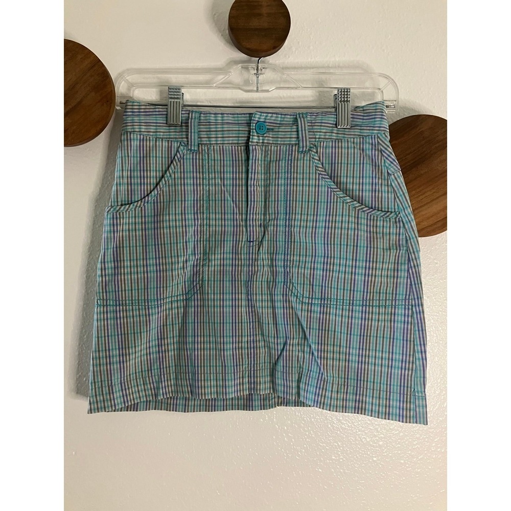 Columbia Omni Shade Sun Protectant Plaid Skirt Girls Size Medium